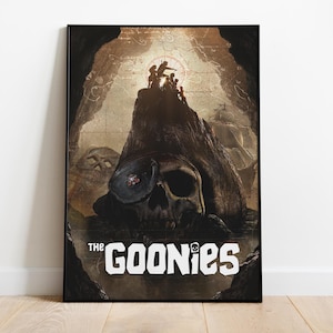 Poster de I Goonies, stampa e decorazione da parete senza cornice, poster del film anni '80, poster del film retrò