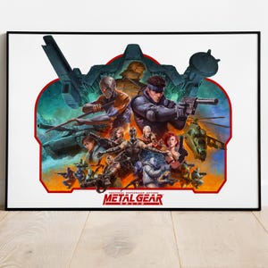 Metal Gear Solid Poster, Frameless Wall Art & Print, Solid Snake Poster, Game Poster Gift