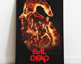 Evil Dead Rise Poster, Frameless Wall Art & Print, Horror Film Art, Horror Movie Poster Gift