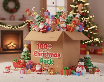 Christmas Mega STL Bundle – 100+ Holiday 3D Models Pack – Ornament, Decor, Figurines