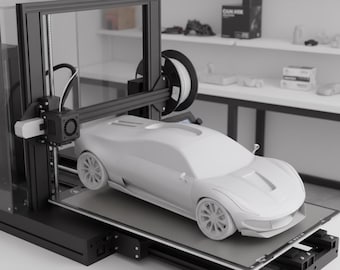 Sleek Sports Car STL File – High-Performance 3D Printable Model for Designers & Collectors