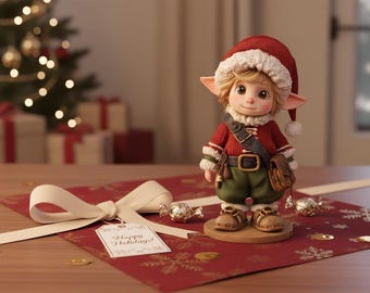 Christmas Elf Figurine 3D Model – Printable Fantasy Character (STL)