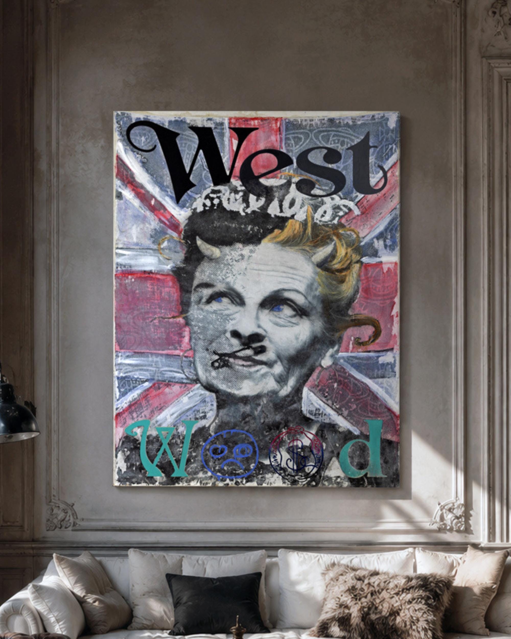 イギリス シルクスクリーン ポスター UK ヴィヴィアン アート 57cm Vivienne westwood poster - Etsy 日本