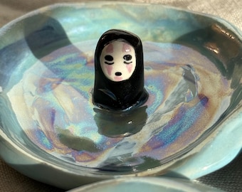 Handmade Ceramic No Face Ring Dish/ Trinket Dish