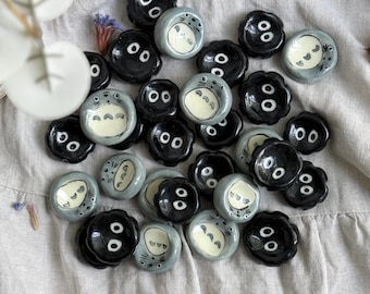 Piedras de cerámica para la preocupación hechas a mano: Alivio de la ansiedad (1 unidad o juego de 2)