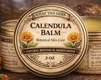 Calendula Balm | Botanical Skin Care Moisturizer | Handcrafted Herbal Balm (2 oz)