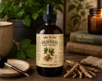 Golden Seal Root Tincture – Herbal Extract | Amber Glass Dropper Bottle