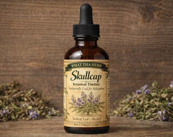 Skullcap Tincture, Herbal Relaxation Blend, Evening Botanical Extract, Alcohol-Based Herbal Drops, Calm Routine Support