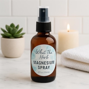 What Tha Herb Magnesium Spray • 4 fl oz (118 mL) • Muscle Relaxation & Skin Support