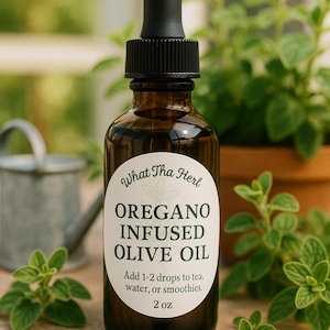 Mit Oregano angereichertes Öl - 2 oz Tropfflasche | Was für ein Kraut