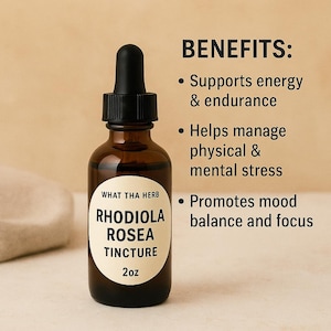 Rhodiola rosea Tinktur | Anpassungsfähige Stress & Energie Unterstützung | 2 Unzen Tropfen | Was für ein Kraut