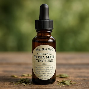Yerba Mate Tincture – Herbal Energy Extract | Amber Glass Dropper Bottle