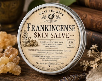 Frankincense hudsalva | Frankincense-berikad olivoljabalsam | Botanisk återfuktande salva | Stöd för torr hud