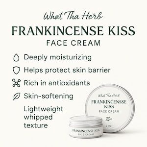 Frankincense Kiss Face Cream | Whipped Beef Tallow Moisturizer | Natural Hydrating Balm | 2 oz & 4 oz