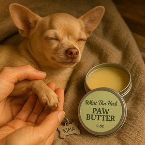 Natural Dog Paw Butter: Handmade Pet Balm with Tallow & Calendula (4 oz)