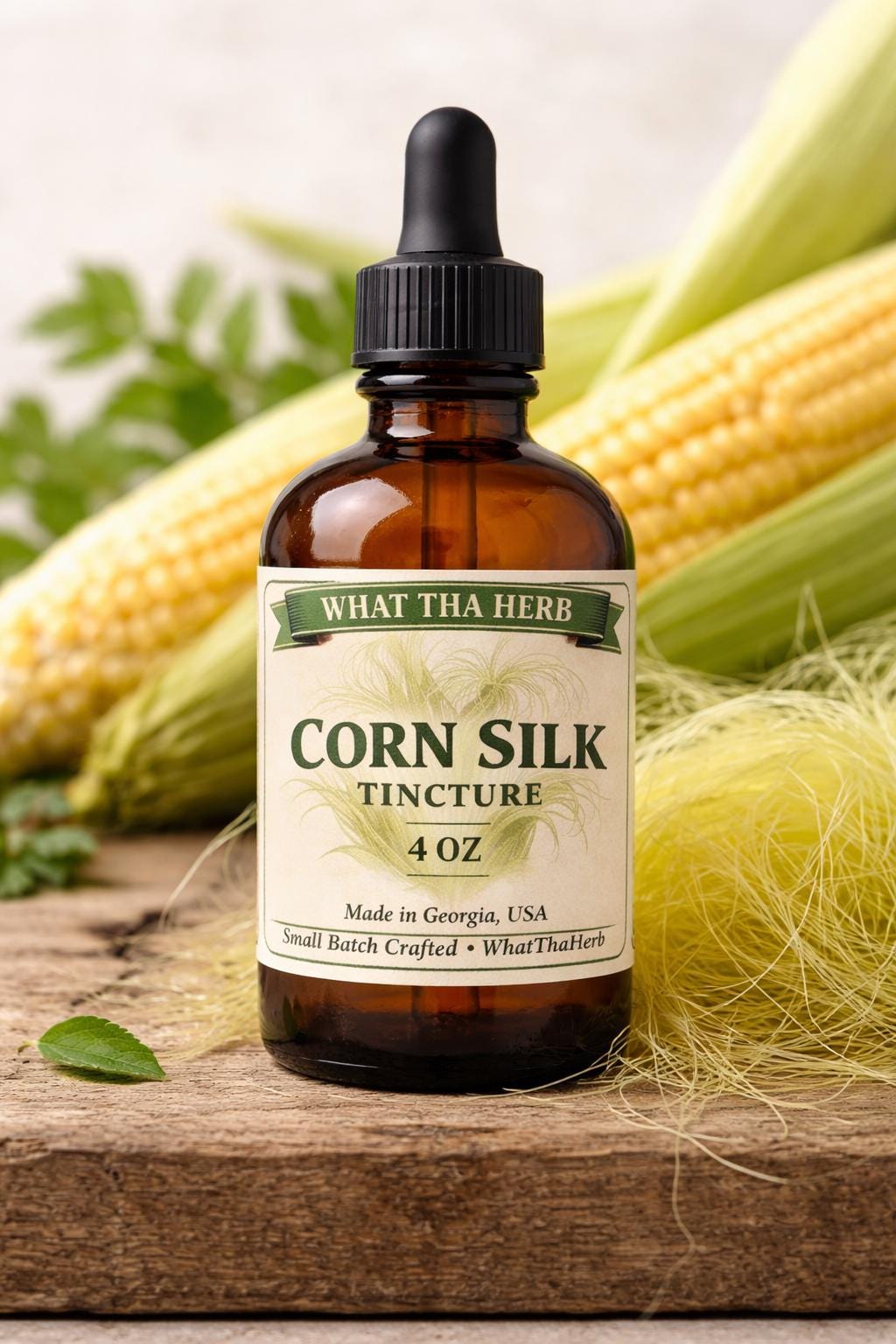 Corn Silk Tincture Small Batch Herbal Extract, Plant Drops