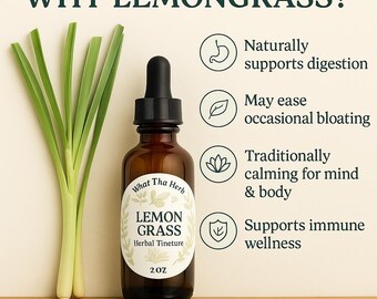 Lemongrass Tincture: Herbal Digestion, Calm & Immunity Support