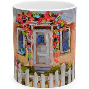 Cottage Coffee Mug Ceramic Coffee Lovers Gift
