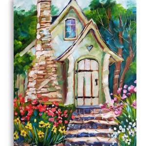 Original Artwork Serenity Cottage Museum-Quality Print Vibrant Inkjet Print