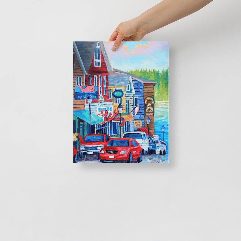 Bar Habor Oil Painting Print - Vibrant Inkjet Printing