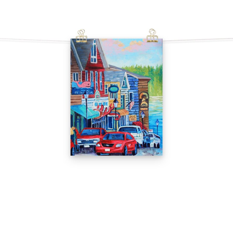 Bar Harbor oil painting print