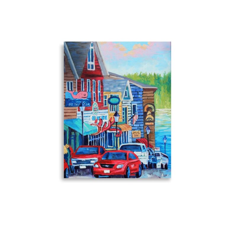 Bar Harbor oil painting print