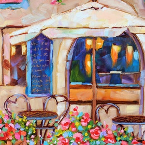 European Café Original Oil Painting, Rebeccambeal image 8