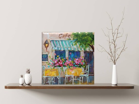 Original Oil Painting, Welcome to the Cozy Cafe, Rebeccambeal - Etsy