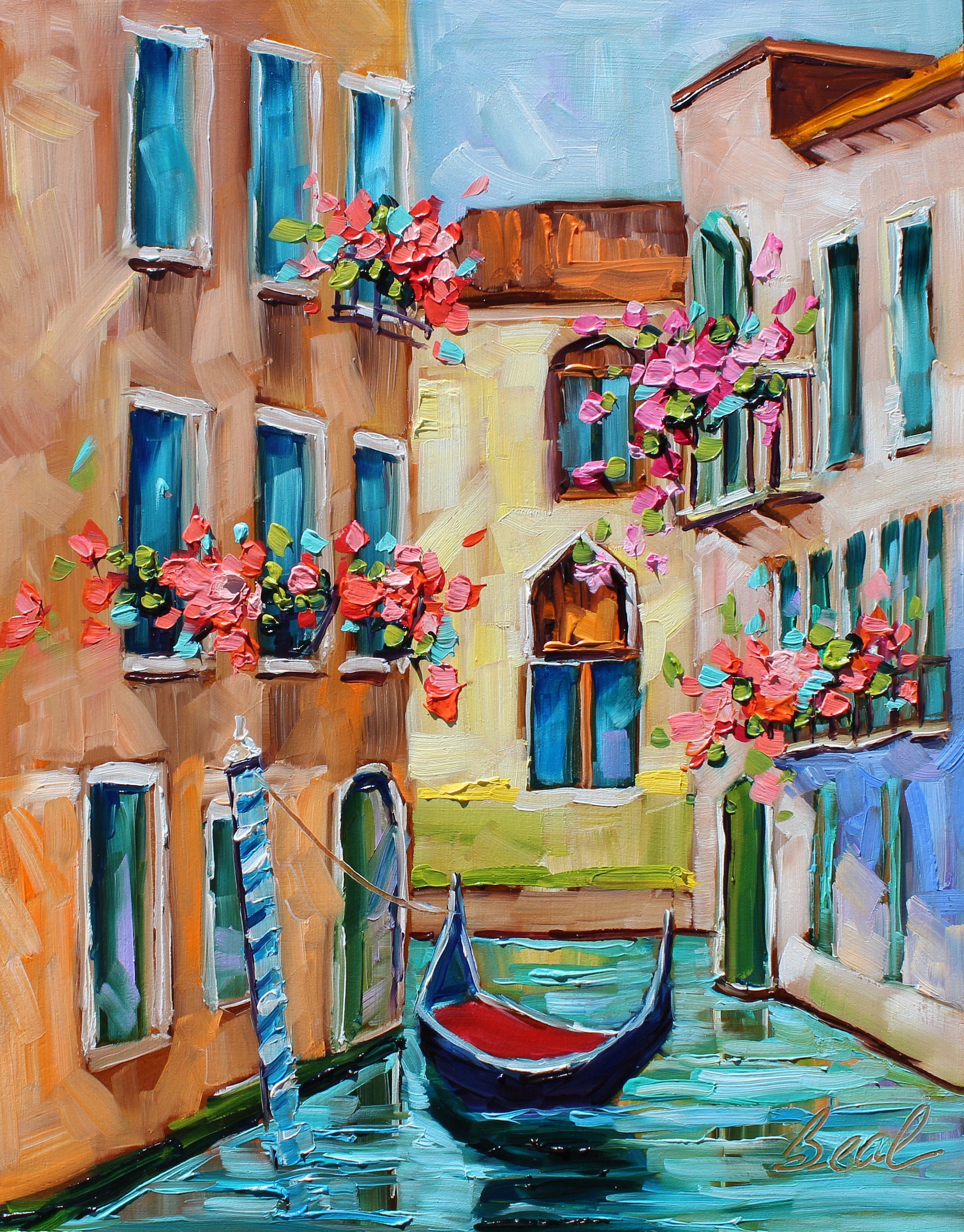 アンティーク本物油絵Venice Tranquil Venice Original Oil Painting - Etsy