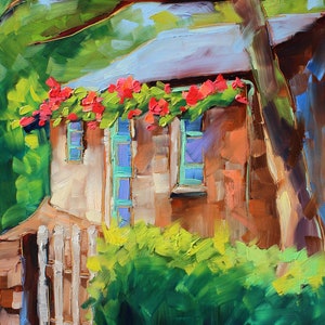 Jessamine Cottage Original Landscape Cottage Art