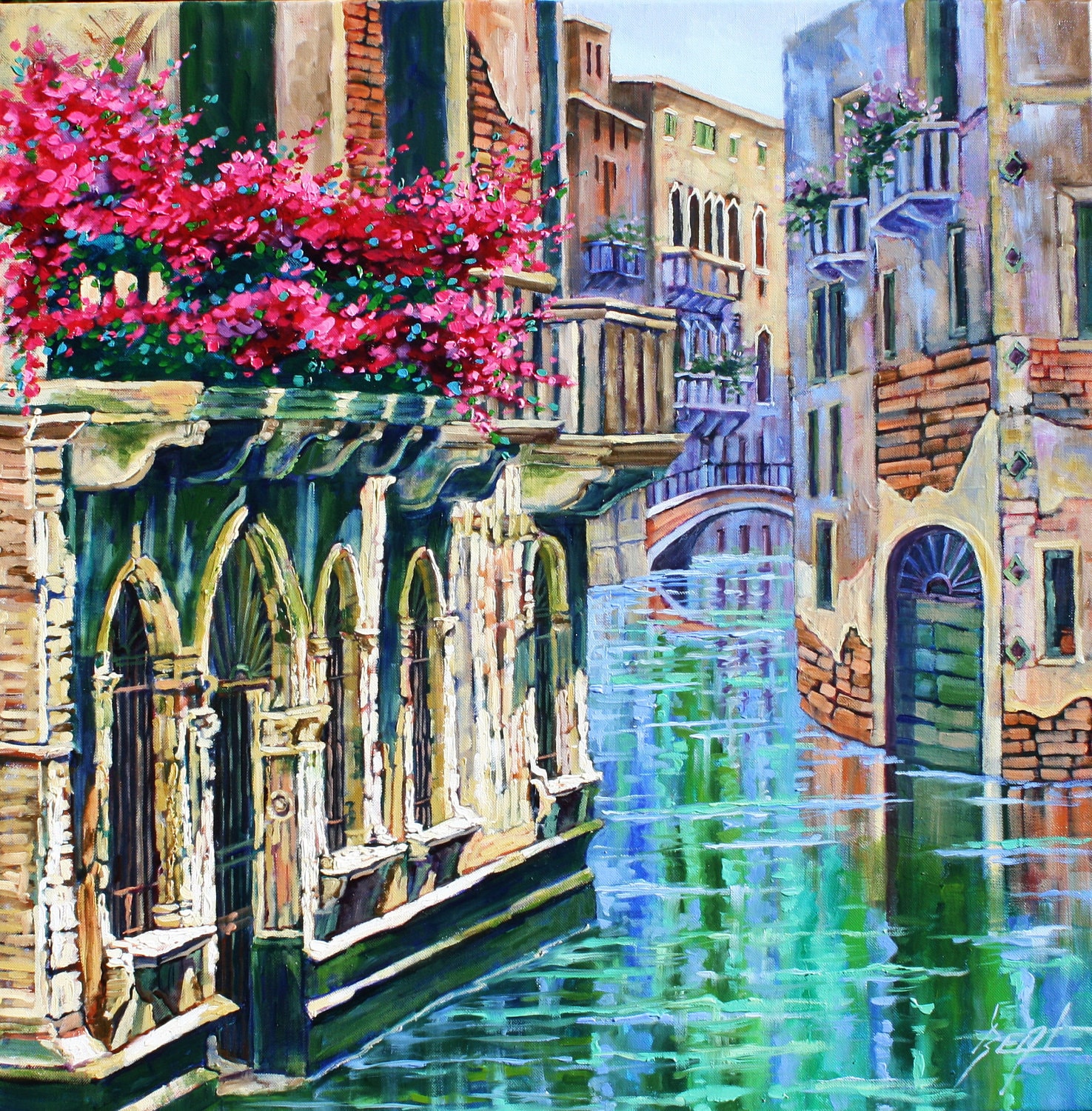 VENICE Art Giclee Canvas Print Original Venice Oil painting Etsy
