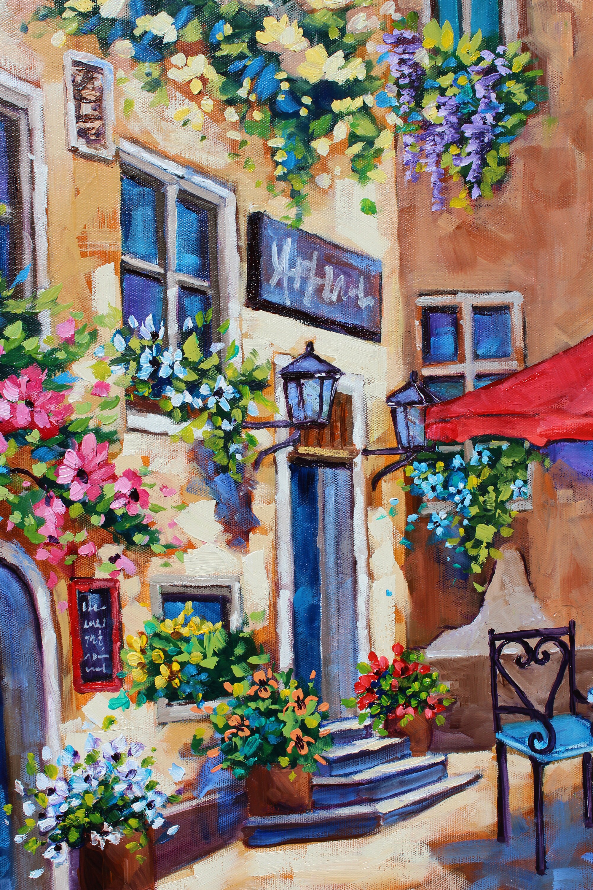 rude gallery sundinista experienceチバ Sunlit Serenade: 'sunshine Cafe' - Original European Oil