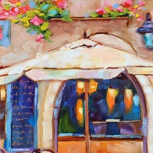 European Café Original Oil Painting, Rebeccambeal image 9
