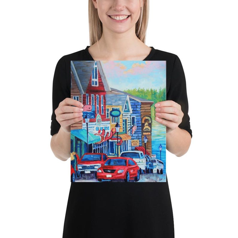 Bar Habor Oil Painting Print - Vibrant Inkjet Printing