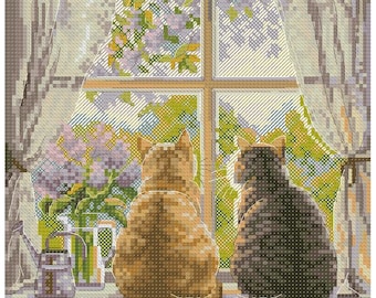 XSD + PDF Cross stitch pattern Purring spring