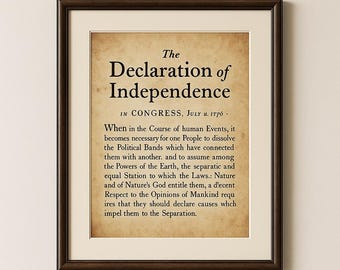 アメリカ独立宣言のコロタイププリント アメリカ独立宣言、1776 年 7 月 4 日、独立記念版画、歴史的版画