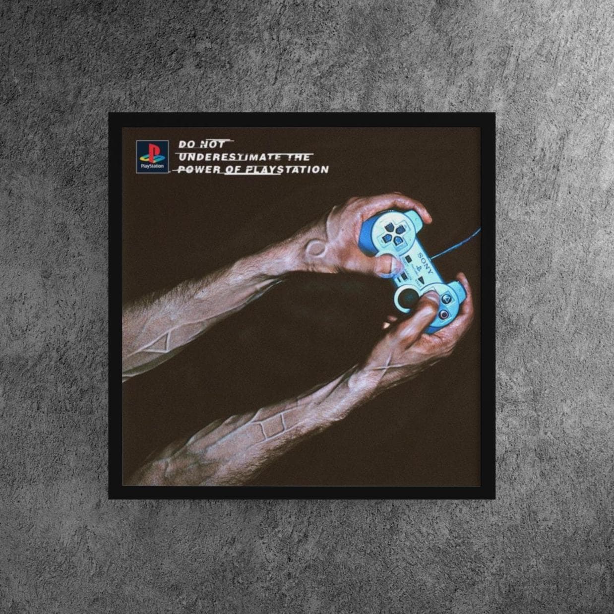 Retro PS2 Ad Poster, Controversial Gamer Art 