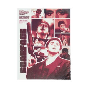 Scarface Poster - Original Tony Montana Art Print, Al Pacino Gangster Wall Decor, 80s Crime Movie Fan Gift, Miami Decor
