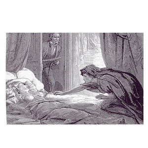 Gothic Fine Art Poster, LGBTQ Art - Vampire Carmilla Illustration - DH Friston. Feminist Decor, Dark Academia, Sapphic Romance
