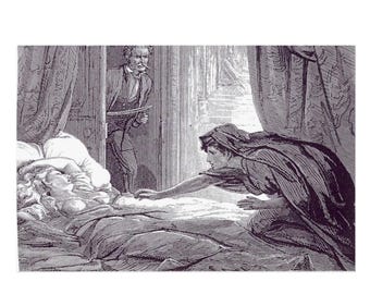 Carmilla Vampire Illustration Art Poster: Gothic Sapphic Decor