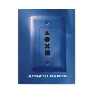 Retro Game Art, PS2 Ad, Gamer Home Decor, Retro Gaming Gift Video Game Poster, PS2 Poster, Controversial PS2 Ad from 2000s - &quot;NOW ONLINE&quot;