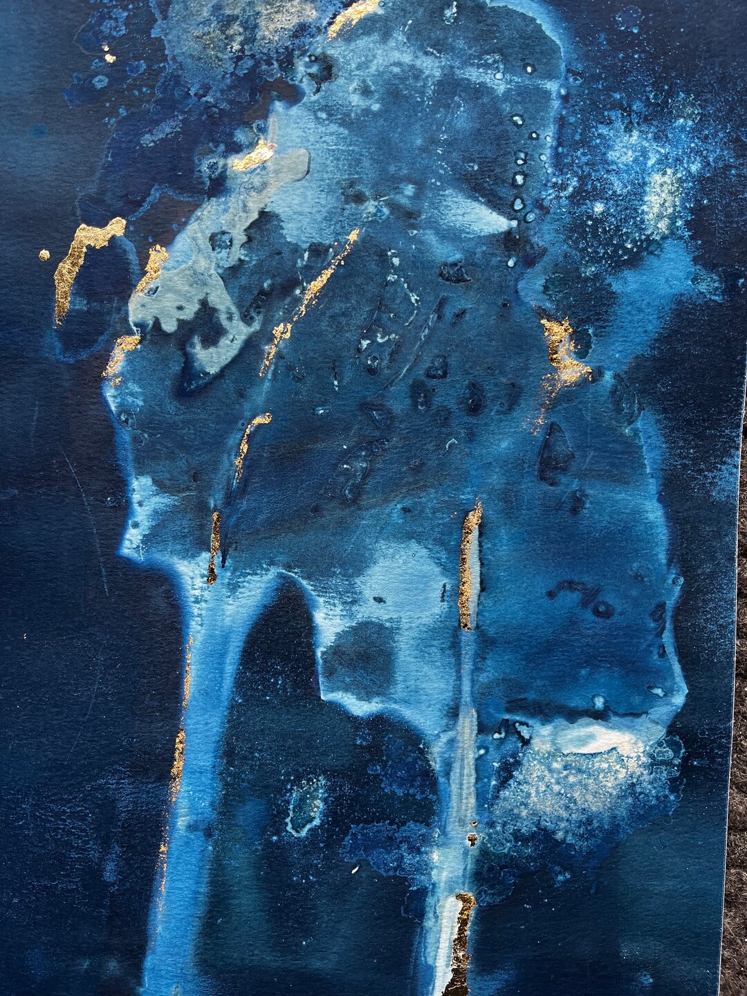 Bok Choy Cyanotype Print – Abstract Gold Kitchen Art (12x18) - Etsy