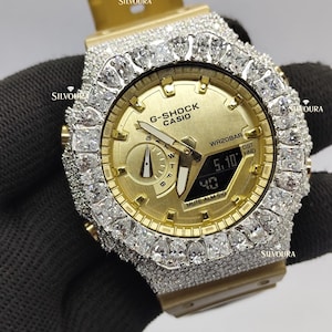Custom Iced Out moissenite Watch: Multishape  Gemstone Luxury Watch Design by silvoura gift