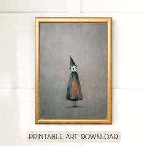 Halloween Printable Whimsical Wall Art, Original Artwork with 5 Aspect Ratios Included, Instant Digital Download, Printable Halloween Art