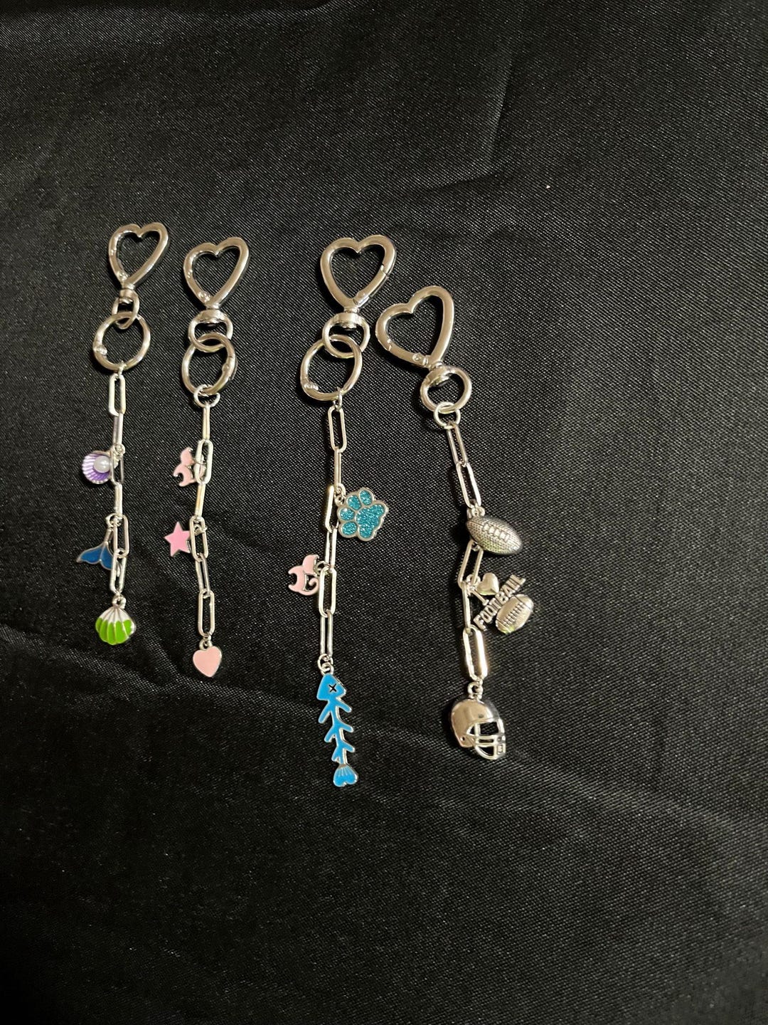 Uniquely Cute Silvertone Paperclip Chain Keychains! - Etsy