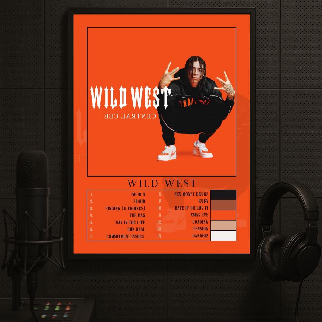 Central Cee 'wild West' Classic Album Poster - Etsy