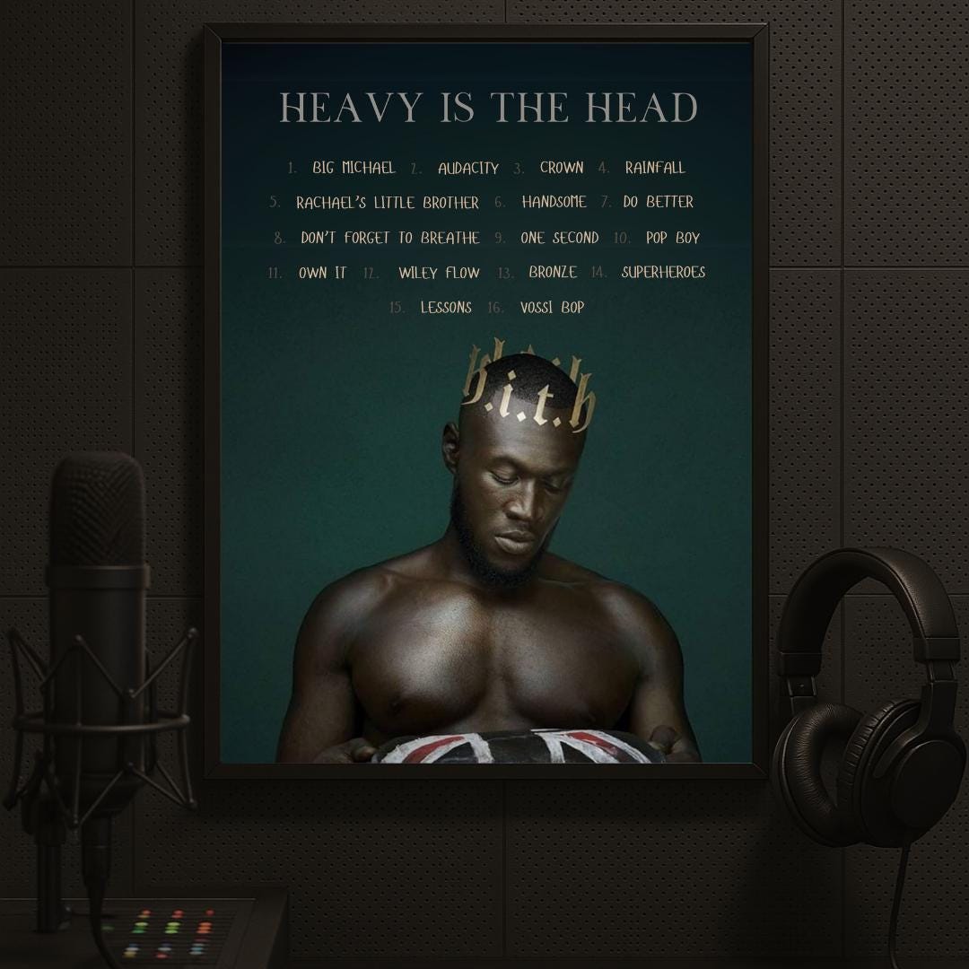 Stormzy 'heavy is the Head' Abstract Album Poster - Etsy