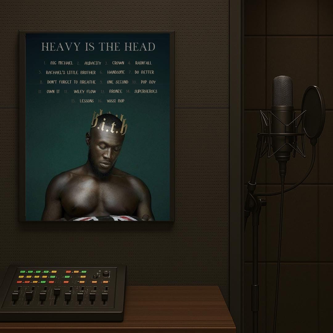 Stormzy 'heavy is the Head' Abstract Album Poster - Etsy