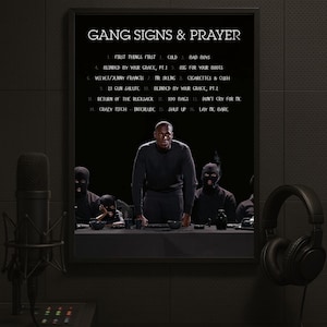 Stormzy &#39;Gang Signs & Prayer&#39; Abstract Album Print