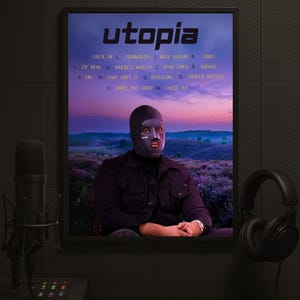 M Huncho &#39;Utopia&#39; Abstract Album Print